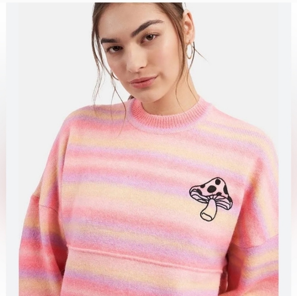 Spirit Jersey NWT Unisex Psychedelic Mushroom Knit Sweater - Picture 7 of 15